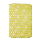 Japans Asanoha Pattern, Mustard Gold & White Badmat (Voorkant Verticaal)