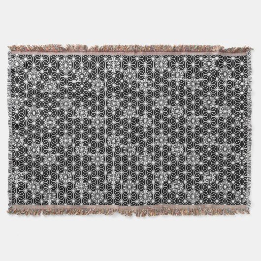 Japans Asanoha Pattern, zwart-wit Deken (Voorkant)