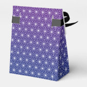 Japans Asanoha Traditioneel print blauw en Paars Bedankdoosjes (Achterkant)