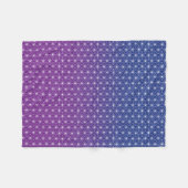 Japans Asanoha Traditioneel print blauw en Paars Fleece Deken (Voorkant (Horizontaal))