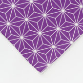 Japans Asanoha Traditioneel print blauw en Paars Fleece Deken (Hoek)