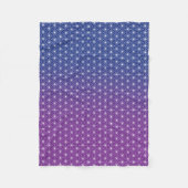 Japans Asanoha Traditioneel print blauw en Paars Fleece Deken (Voorkant)