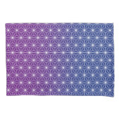 Japans Asanoha Traditioneel print blauw en Paars Kussensloop (Voorkant)