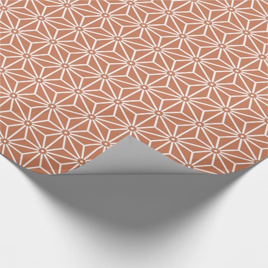 Japans Asanoha Yukata Jinbei Pattern ensyucha Cadeaupapier (Hoek)