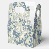 Japans Aziatisch Blauw Blad Bloem Bedankdoosjes (Geopend)