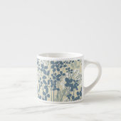 Japans Aziatisch Blauw Blad Bloem Espresso Kop (Rechts)