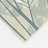 Japans Aziatisch Blauw Blad Bloem Fleece Deken (Hoek)