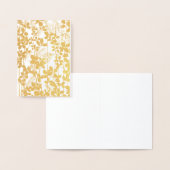 Japans Aziatisch Blauw Blad Bloem Folie Kaarten (Display)