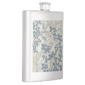 Japans Aziatisch Blauw Blad Bloem Heupfles (Rechts)