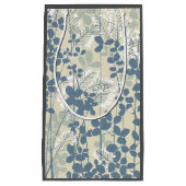 Japans Aziatisch Blauw Blad Bloem Klein Cadeauzakje (Voorkant)