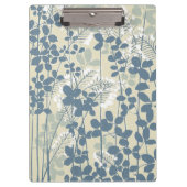 Japans Aziatisch Blauw Blad Bloem Klembord (Voorkant)