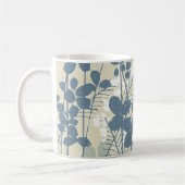 Japans Aziatisch Blauw Blad Bloem Koffiemok (Links)