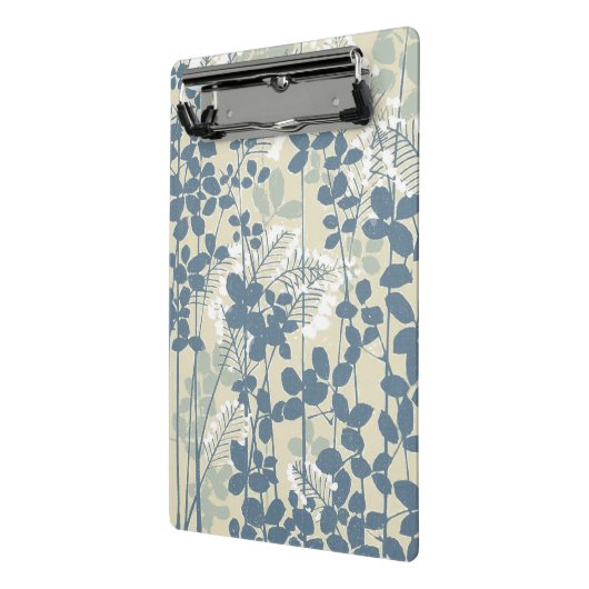 Japans Aziatisch Blauw Blad Bloem Mini Klembord (Angled2)