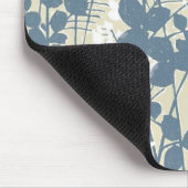 Japans Aziatisch Blauw Blad Bloem Muismat (Hoek)