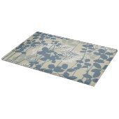 Japans Aziatisch Blauw Blad Bloem Snijplank (Hoek)