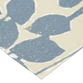 Japans Aziatisch Blauw Blad Bloem Tafelkleed (Gekanteld)