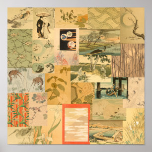  Japans-Aziatisch kunstkleuterdecor Poster