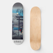 Japans Aziatisch kunstmeer in Moonlight Persoonlijk Skateboard (Voorkant)