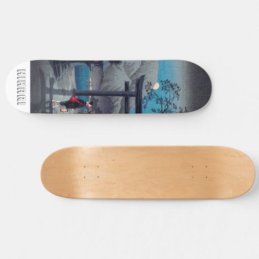 Japans Aziatisch kunstmeer in Moonlight Persoonlijk Skateboard (Horizontaal)