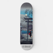 Japans Aziatisch kunstmeer in Moonlight Persoonlijk Skateboard (Voorkant)