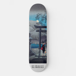 Japans Aziatisch kunstmeer in Moonlight Persoonlijk Skateboard