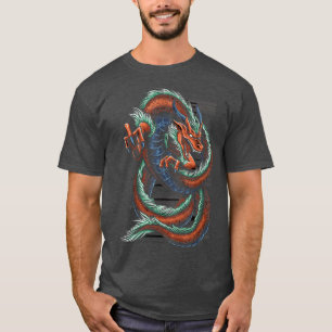 Japans-Aziatische Chinese vliegdraak Samurai Warri T-shirt