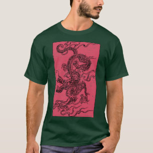 Japans-Aziatische draak esthetisch T-shirt