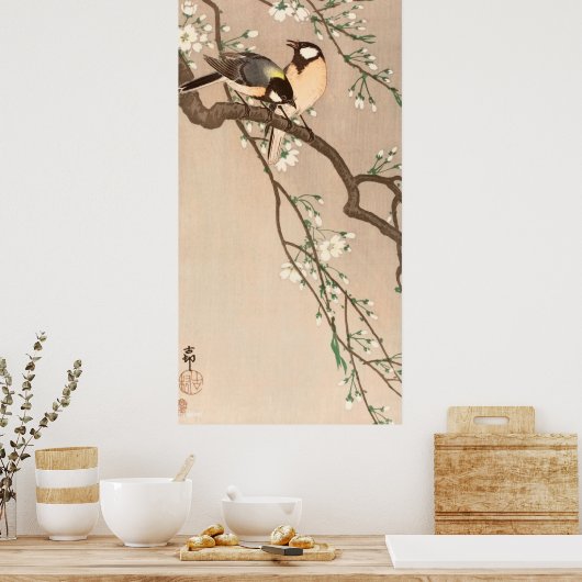 Japans-Aziatische vogel Poster (Keuken)