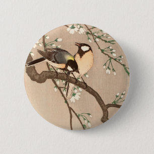Japans-Aziatische vogel Ronde Button 5,7 Cm