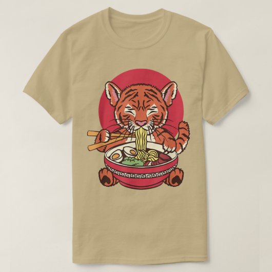 Japans Baby tijger: noedels T-shirt (Design voorkant)