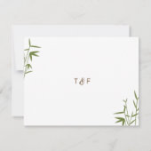 Japans Bamboe Bruiloft Save the Date Kaart (Achterkant)