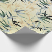 Japans Bamboo Gold Green Patroon Cadeaupapier (Hoek)