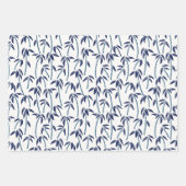 Japans Bamboo Seigaiha wit en blauw Inpakpapier Vel (Voorkant 2)