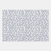 Japans Bamboo Seigaiha wit en blauw Inpakpapier Vel (Voorkant)