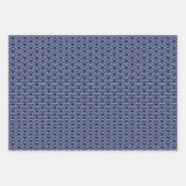 Japans Bamboo Seigaiha wit en blauw Inpakpapier Vel (Voorkant 3)