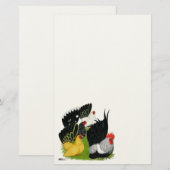 Japans bantam kwartet briefpapier (Voorkant / Achterkant)