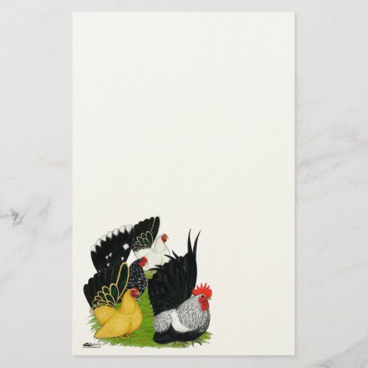 Japans bantam kwartet briefpapier (Voorkant)