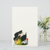 Japans bantam kwartet briefpapier (Staand voorkant)