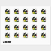 Japans bantam kwartet ronde sticker (Vel)