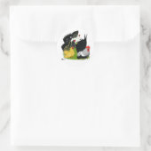 Japans bantam kwartet ronde sticker (Tas)