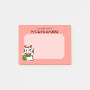 Japans Beckoning Kat Roze Gepersonaliseerd Post-it® Notes