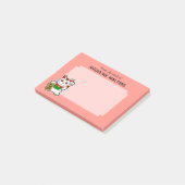 Japans Beckoning Kat Roze Gepersonaliseerd Post-it® Notes (Schuin)