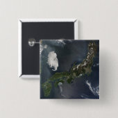 Japan's belangrijkste eiland, Honshu Vierkante Button 5,1 Cm (Voorkant /achterkant)