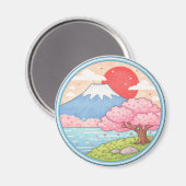 Japan's berg Fuji Magneet (Voorkant / Achterkant)