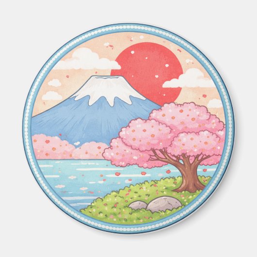 Japan's berg Fuji Magneet (Voorkant)