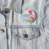 Japan's berg Fuji Ronde Button 5,7 Cm (In situ)