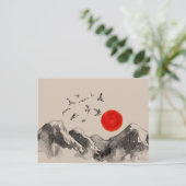 Japans berglandschap briefkaart (Staand voorkant)