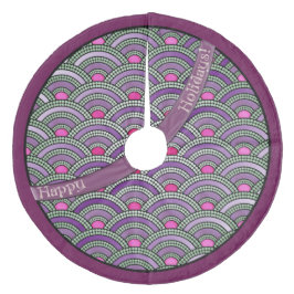 Japans bestratingspatroon - Orchidee en Celadon Fleece Kerstboom Rok