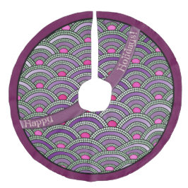 Japans bestratingspatroon - Orchidee en Celadon Fleece Kerstboom Rok