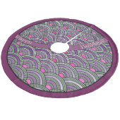 Japans bestratingspatroon - Orchidee en Celadon Fleece Kerstboom Rok (Gekanteld)